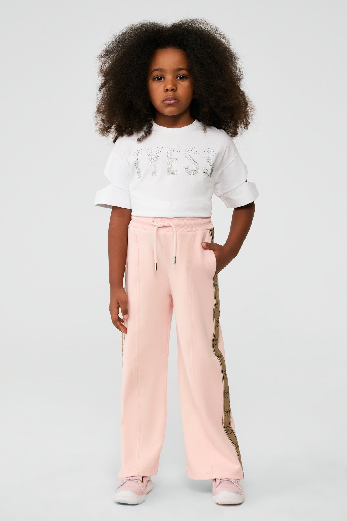 Girl Pink Tracksuit Bottom