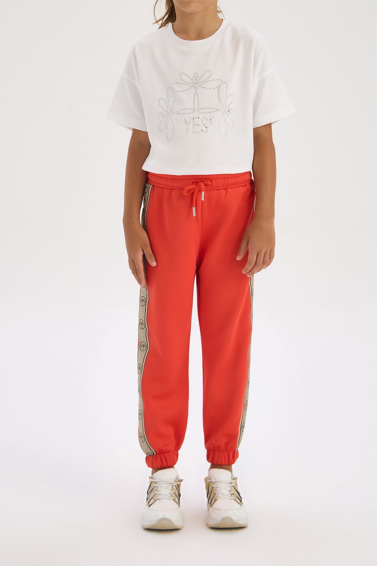 Girl Red Tracksuit Bottom