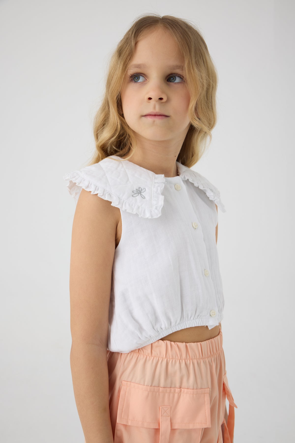 Girl White Blouse