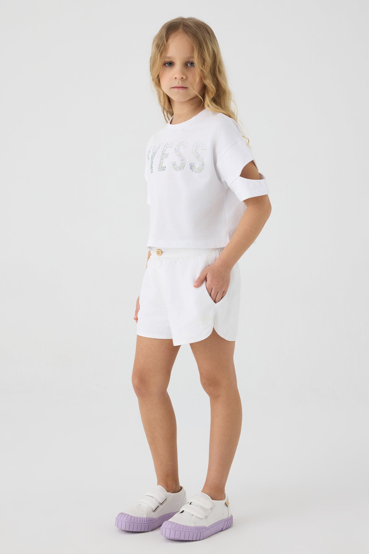 Girl White Shorts