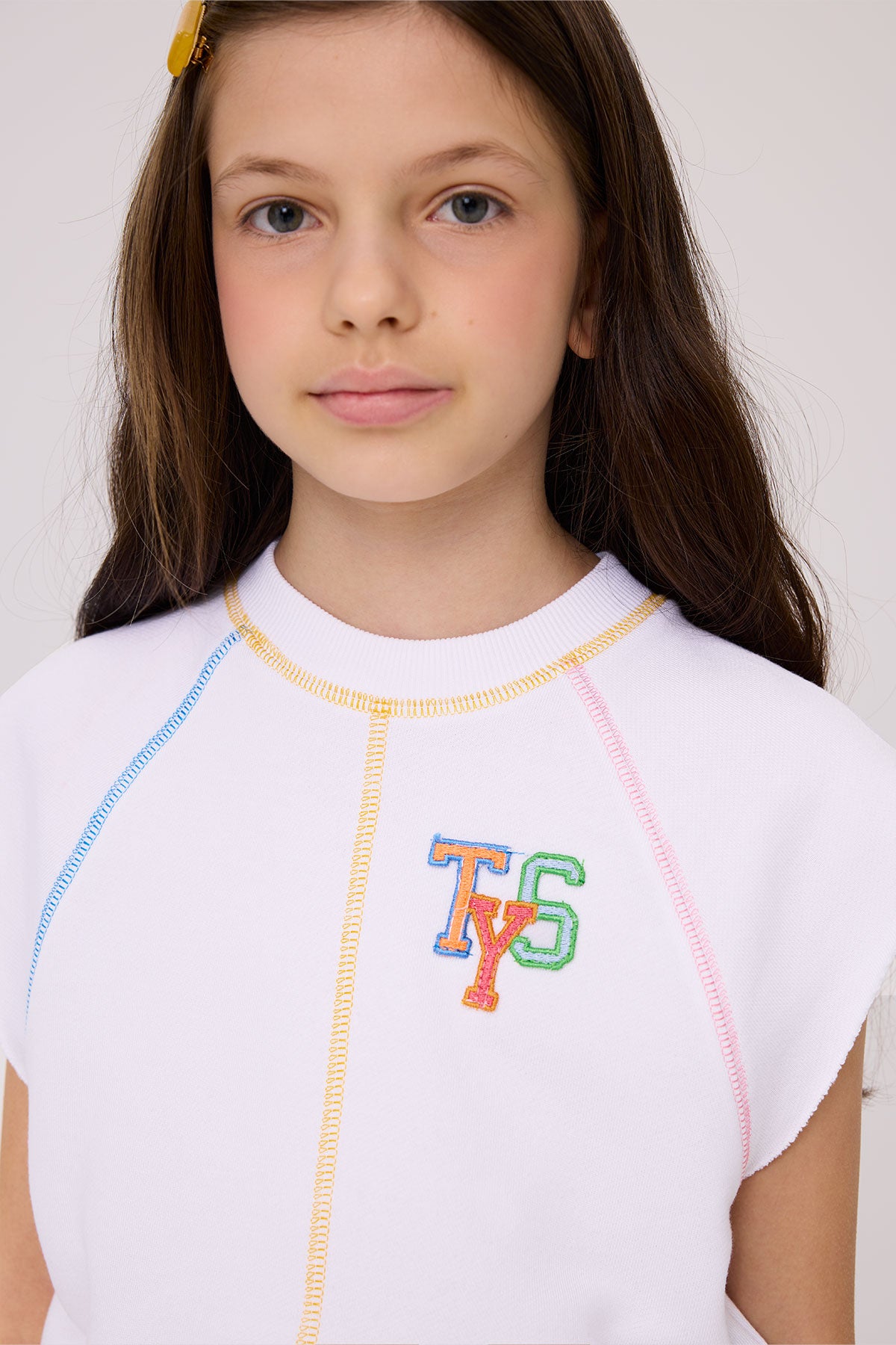 Girl White Sweatshirt