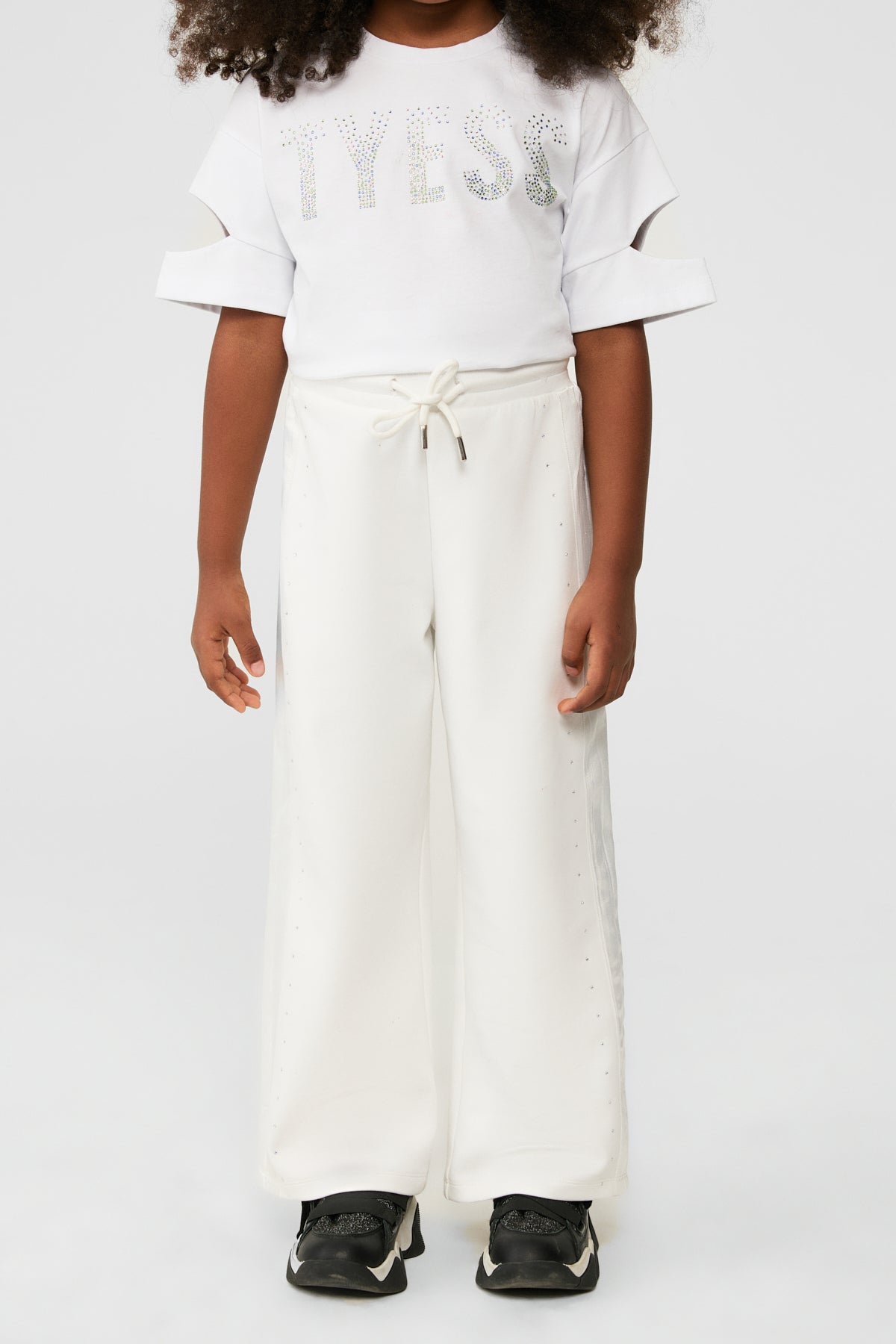 Girl White Tracksuit Bottom