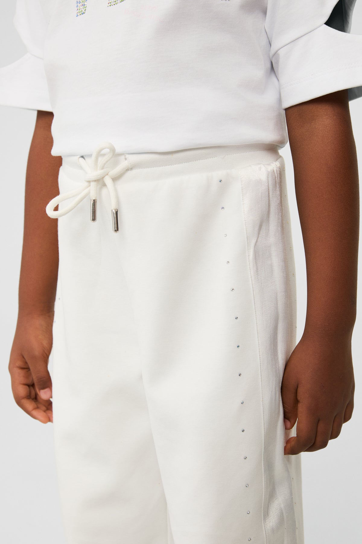 Girl White Tracksuit Bottom
