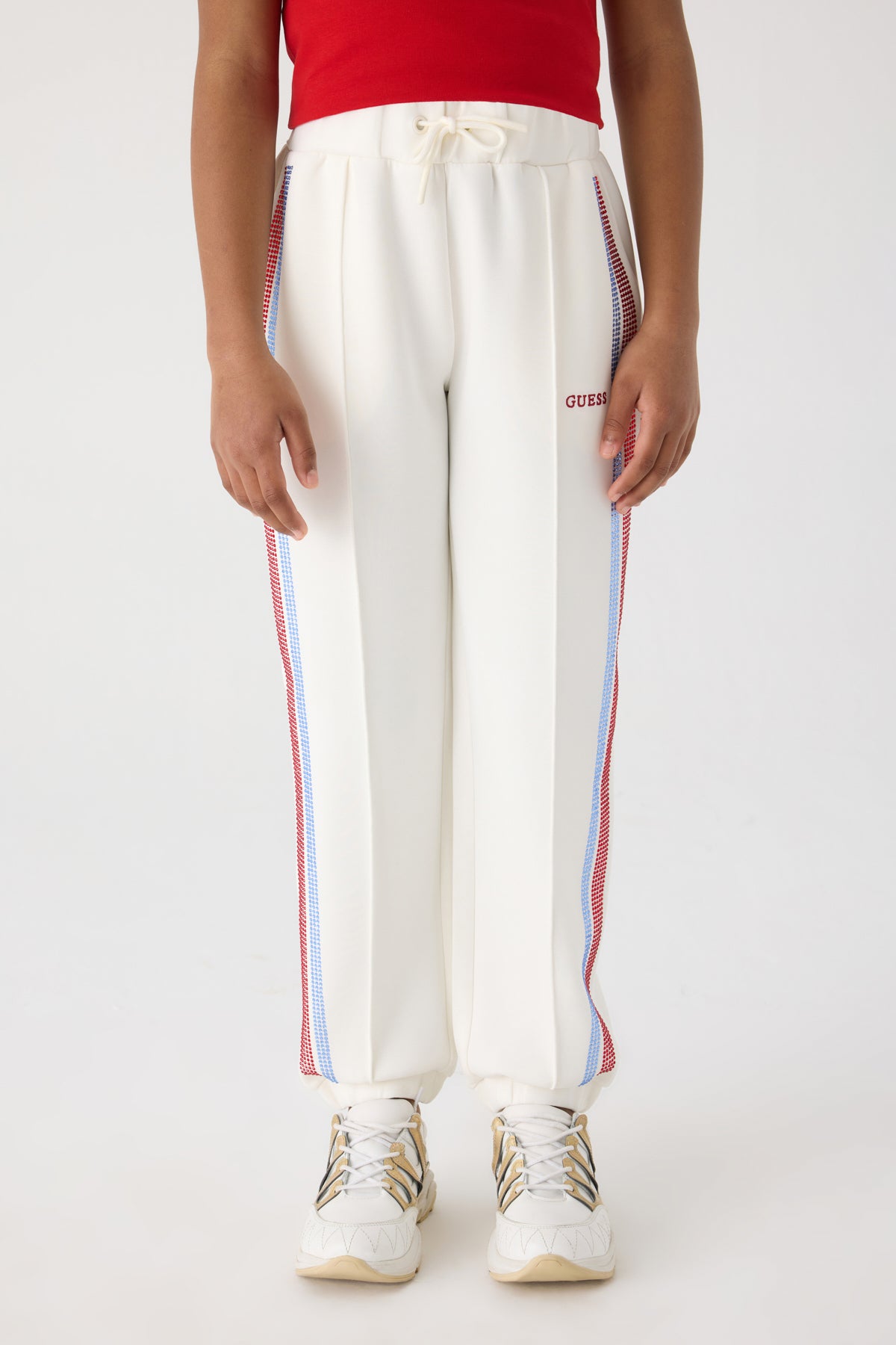 Girl White Tracksuit Bottom