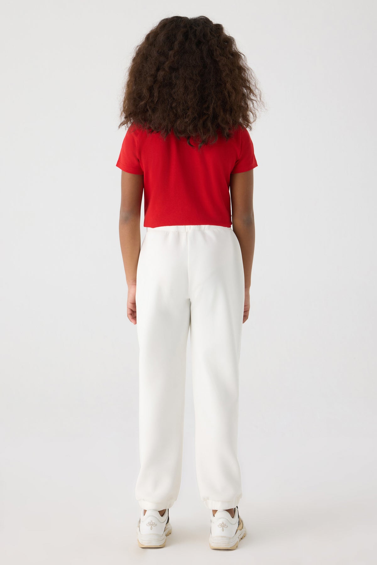 Girl White Tracksuit Bottom