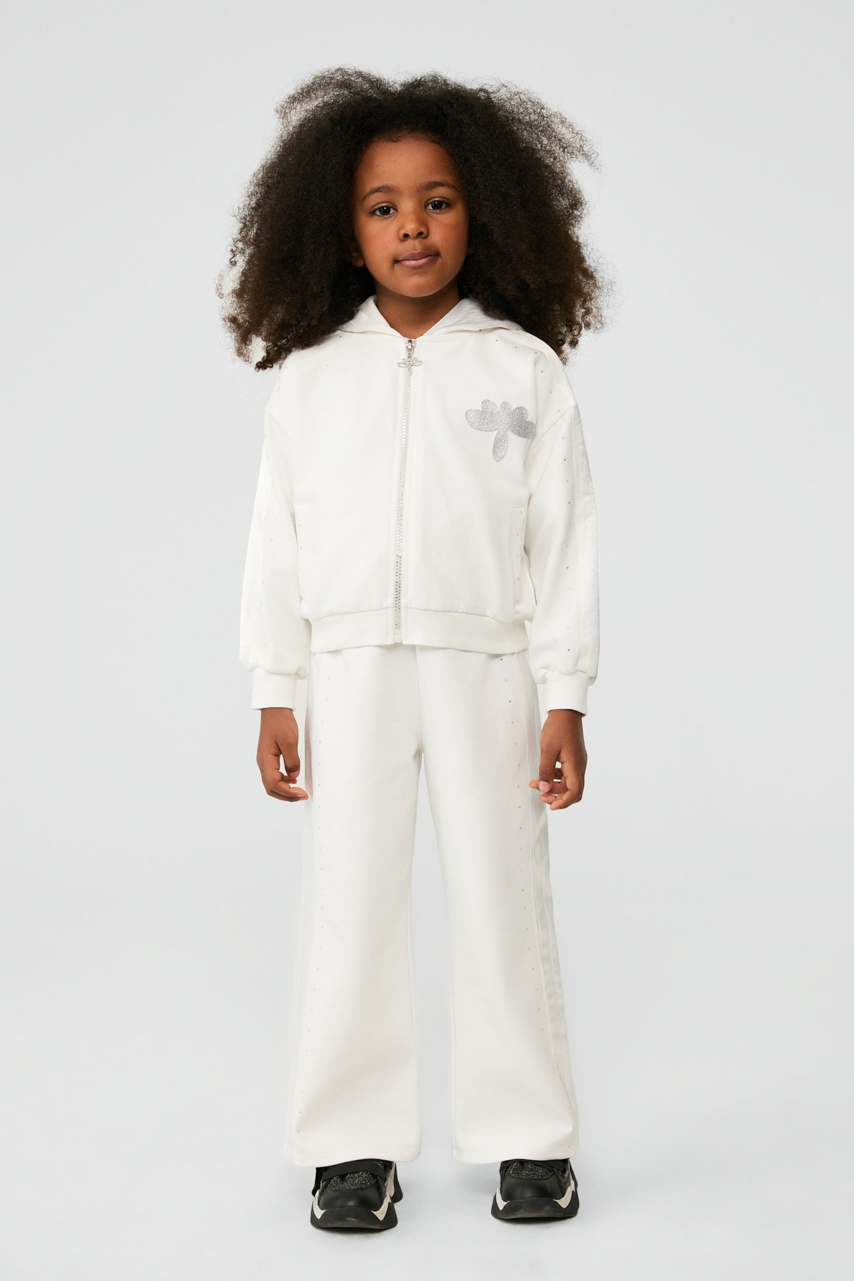 Girl White Tracksuit Top