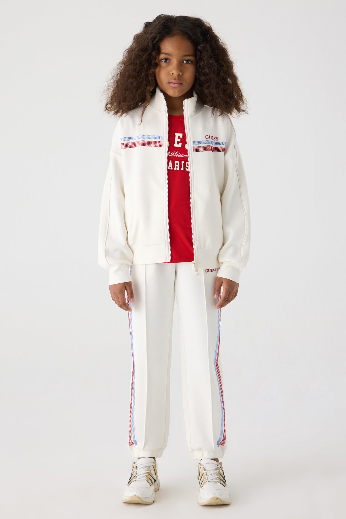 Girl White Tracksuit Top