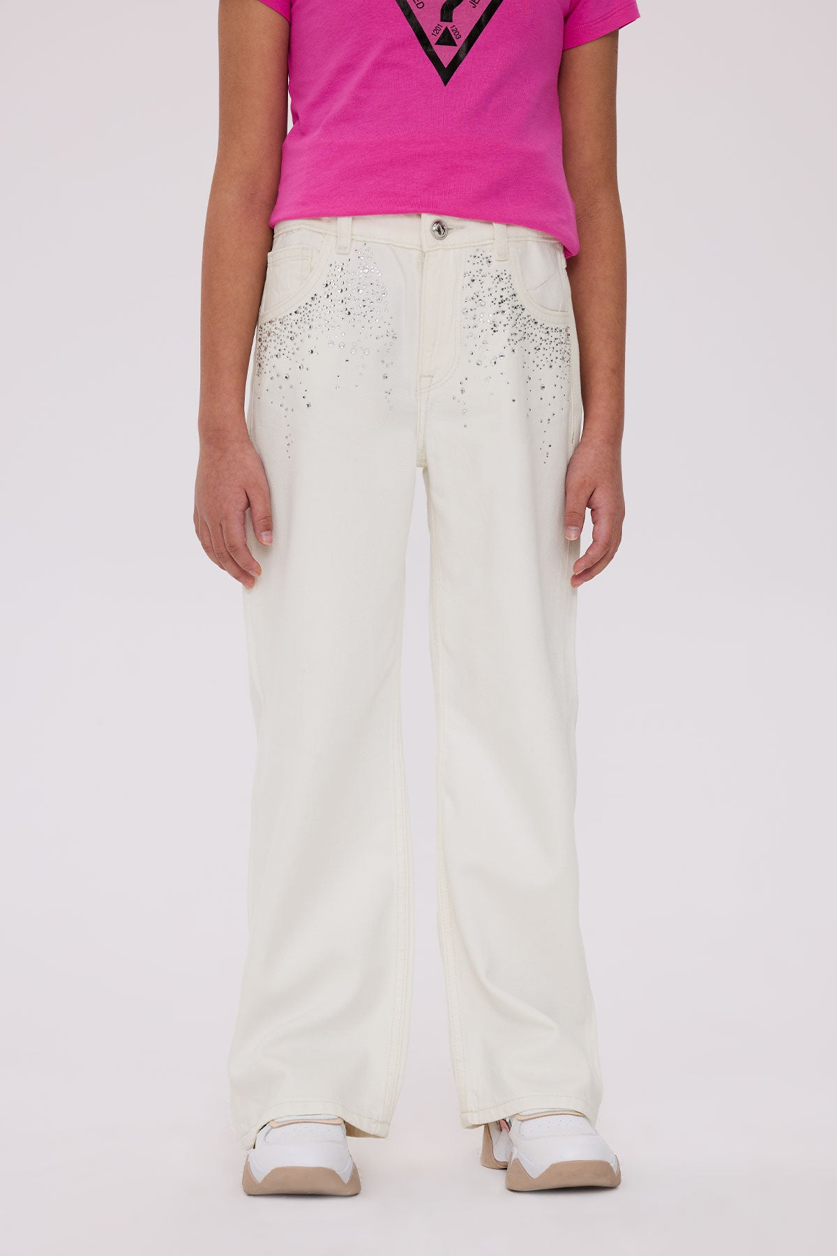 Girl White Trousers