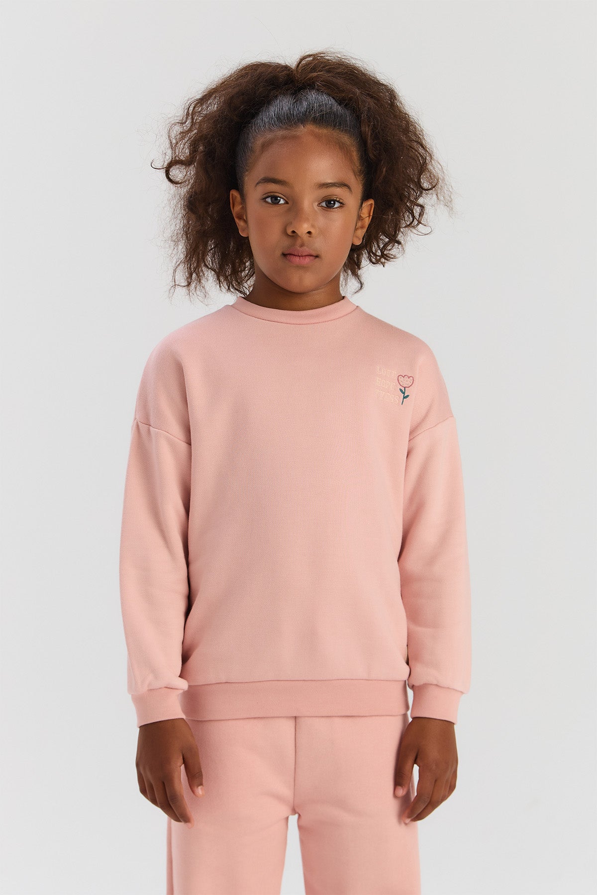 Girls Dusty Rose Sweatshirt