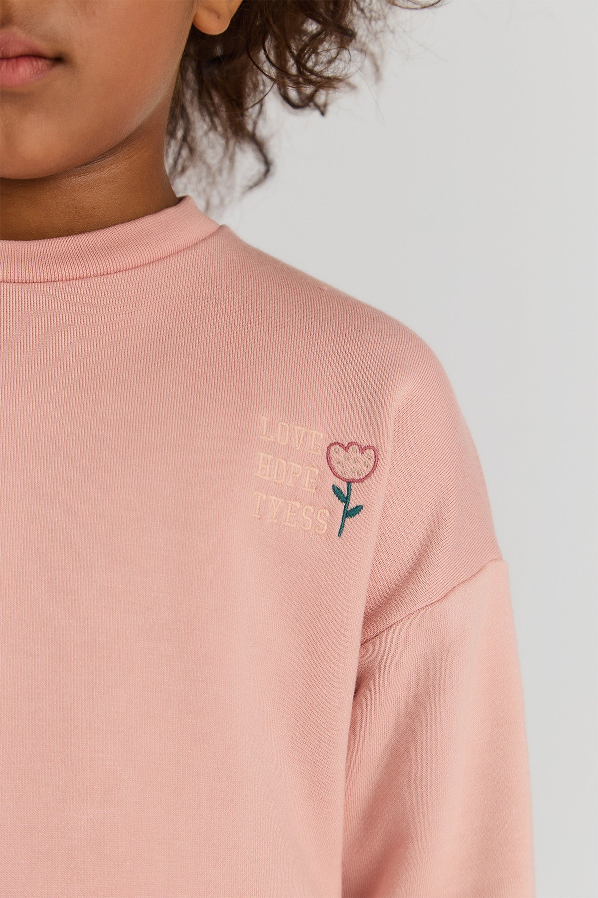 Girls Dusty Rose Sweatshirt