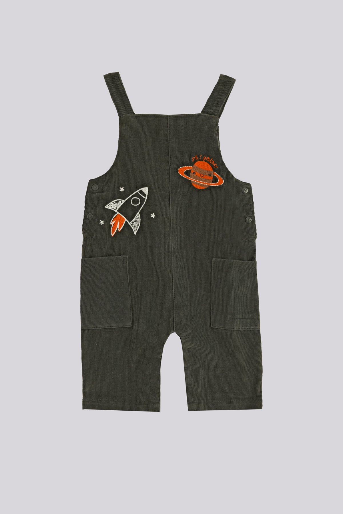 Baby Boy Anthracite Bib and Brace Overall