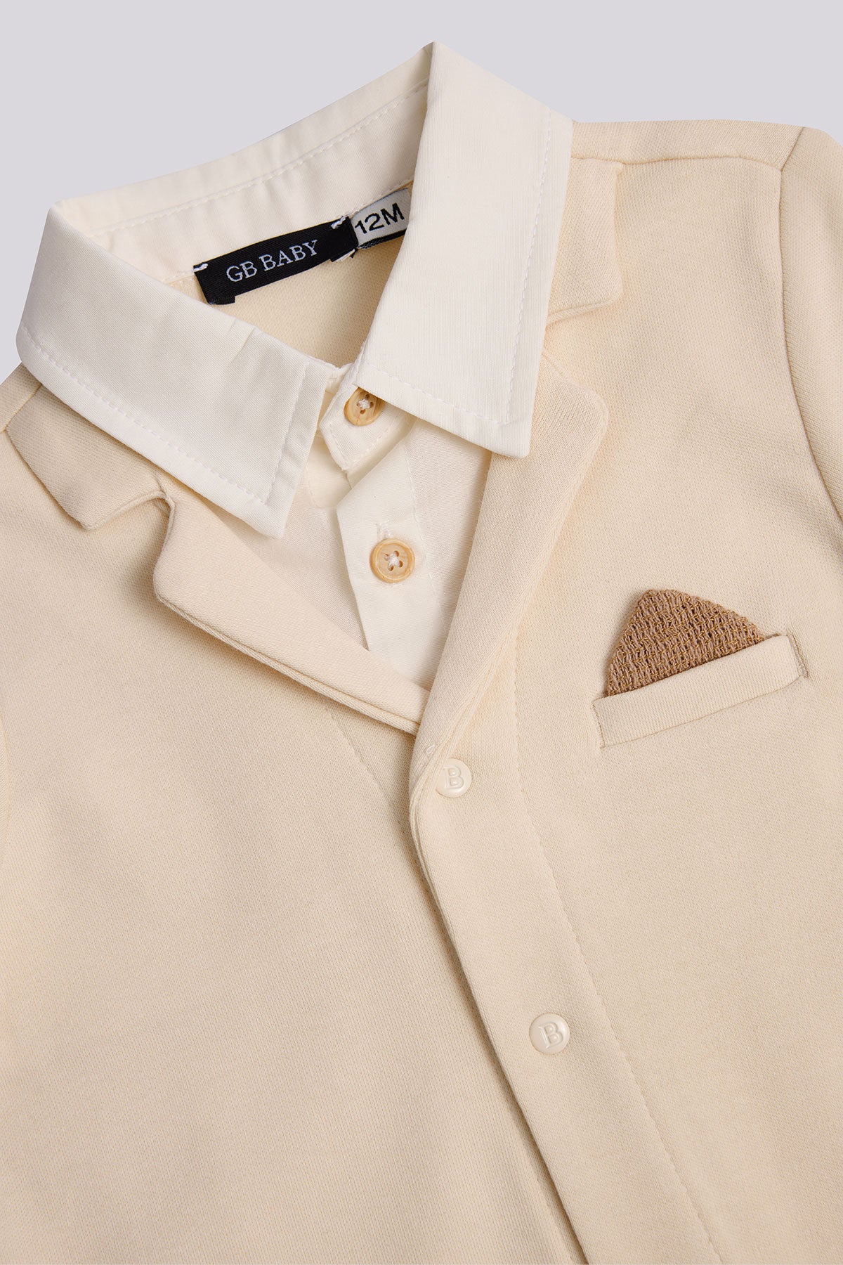 Baby Boy Beige Overall