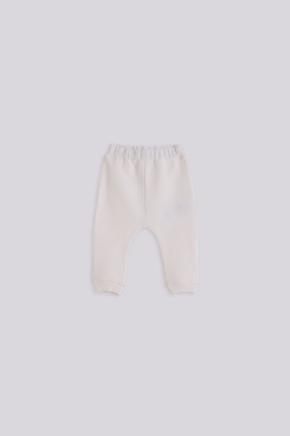Baby Boy Ecru Tracksuit Set