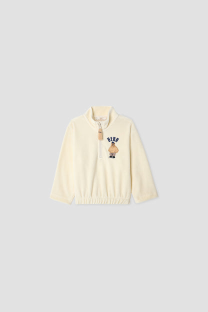 Baby Boy Ecru Tracksuit Set