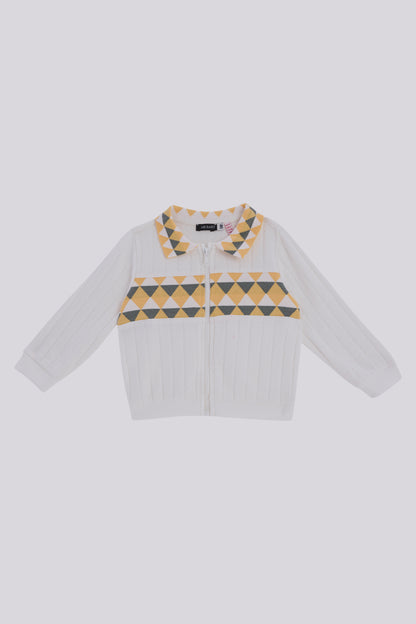 Baby Boy Ecru Tracksuit Top