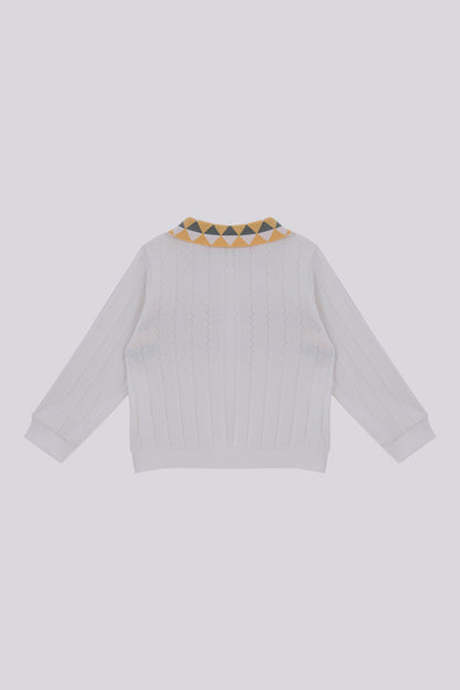 Baby Boy Ecru Tracksuit Top