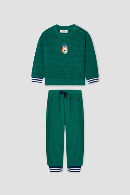 Baby Boy Green Tracksuit Set