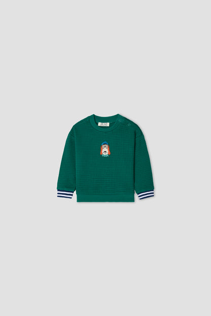 Baby Boy Green Tracksuit Set
