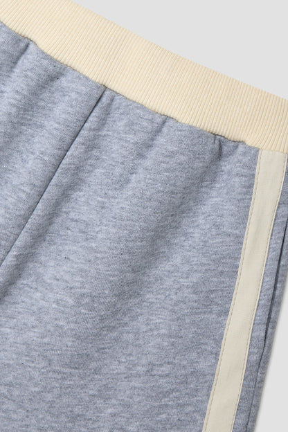 Baby Boy Grey Melange Tracksuit Set