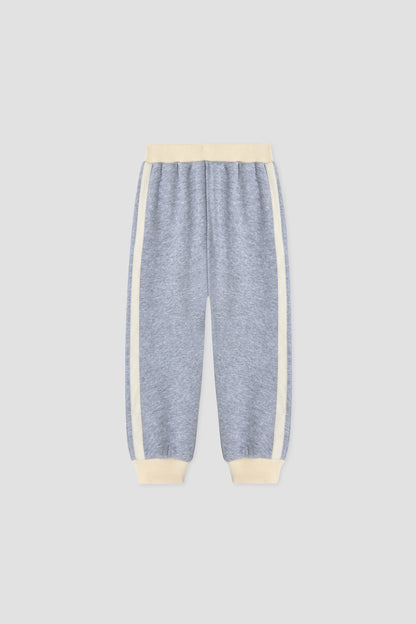 Baby Boy Grey Melange Tracksuit Set