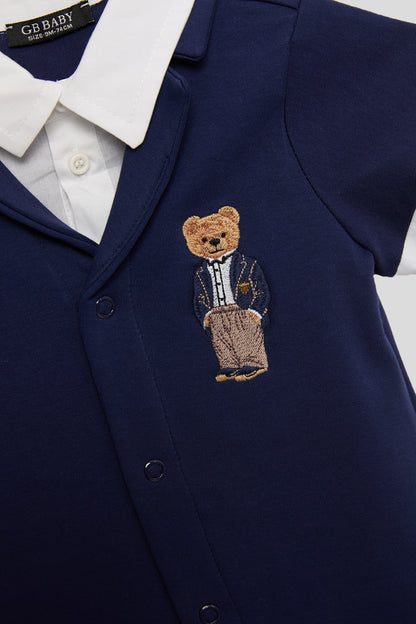 Baby Boy Navy Blue Overall