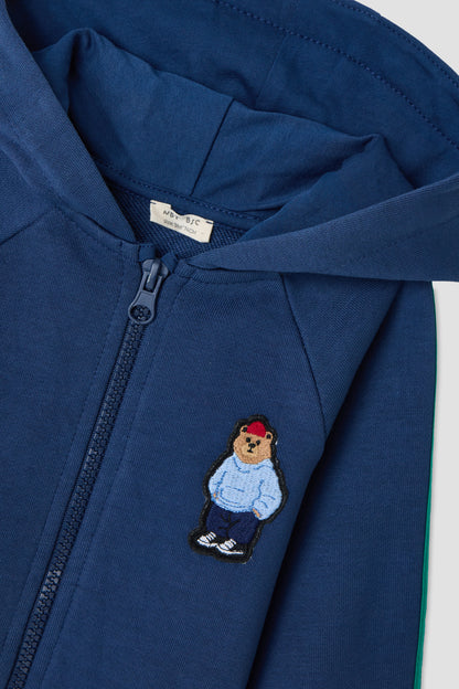 Baby Boy Navy Blue Tracksuit Set