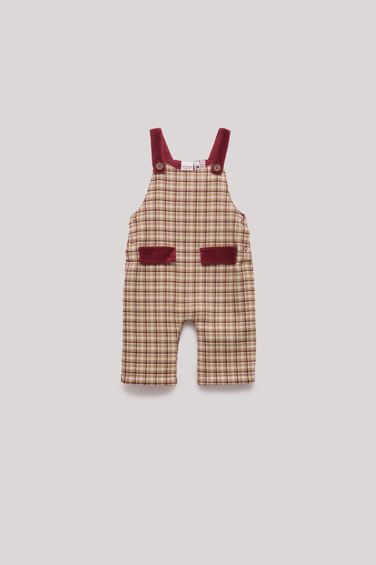 Baby Boy Patterned Bib and Brace Overall - BgStore