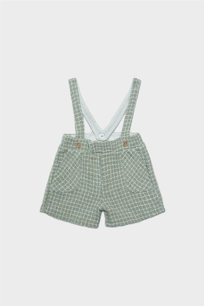 Baby Boy Patterned Bib and Brace Overall - BgStore