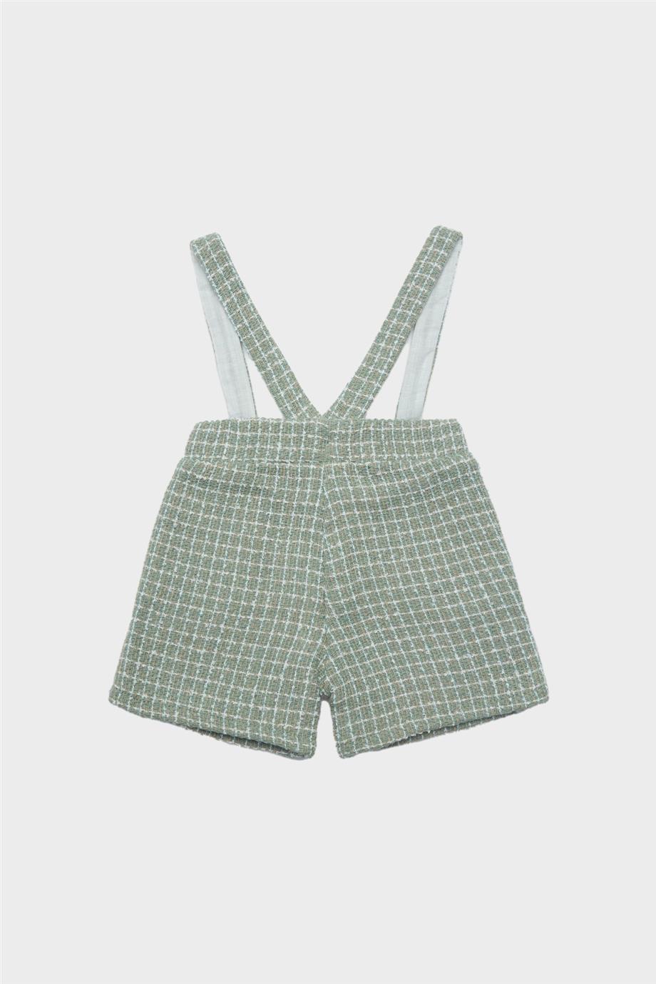 Baby Boy Patterned Bib and Brace Overall - BgStore