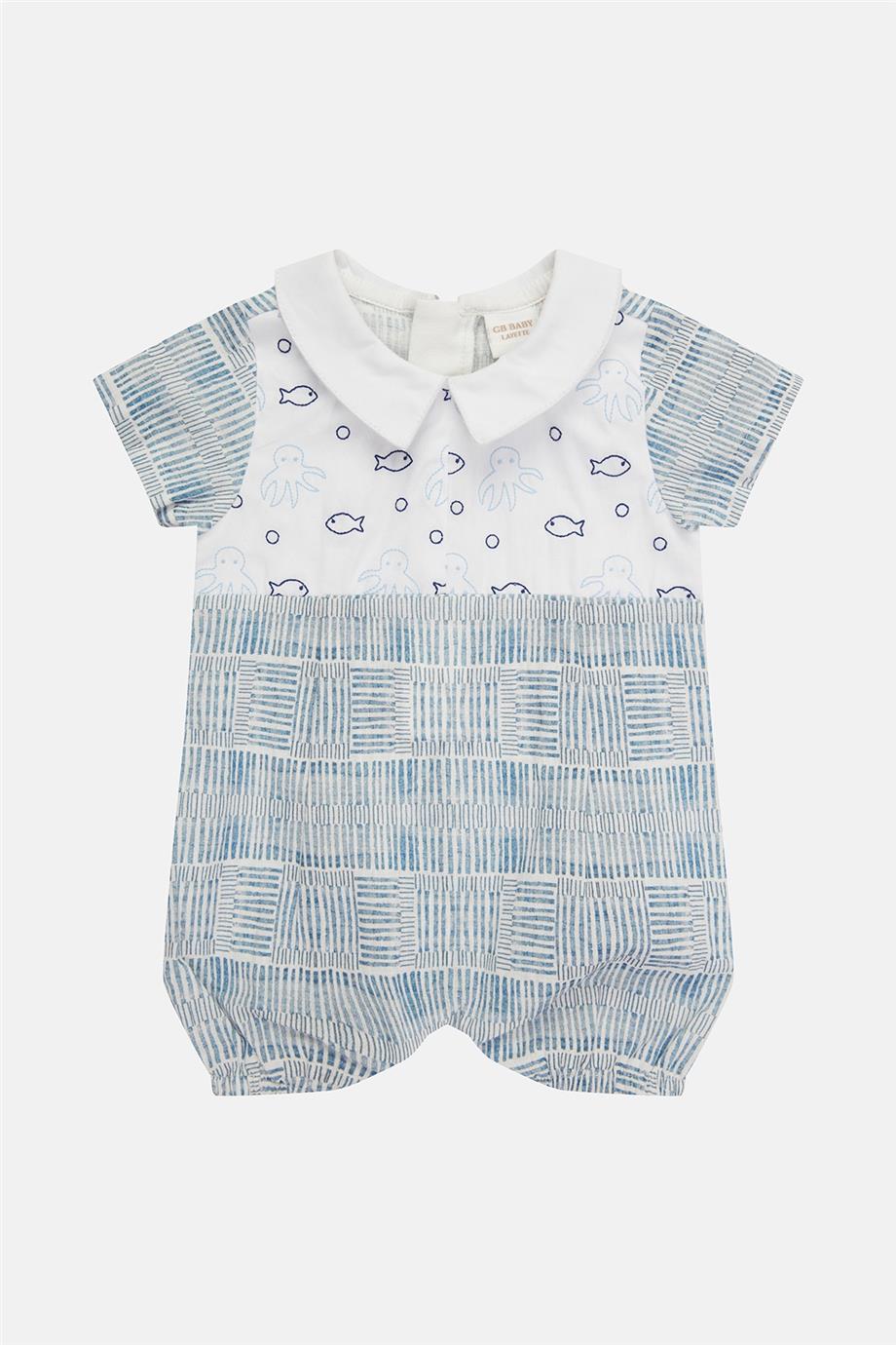 Baby Boy Patterned Overall - BgStore