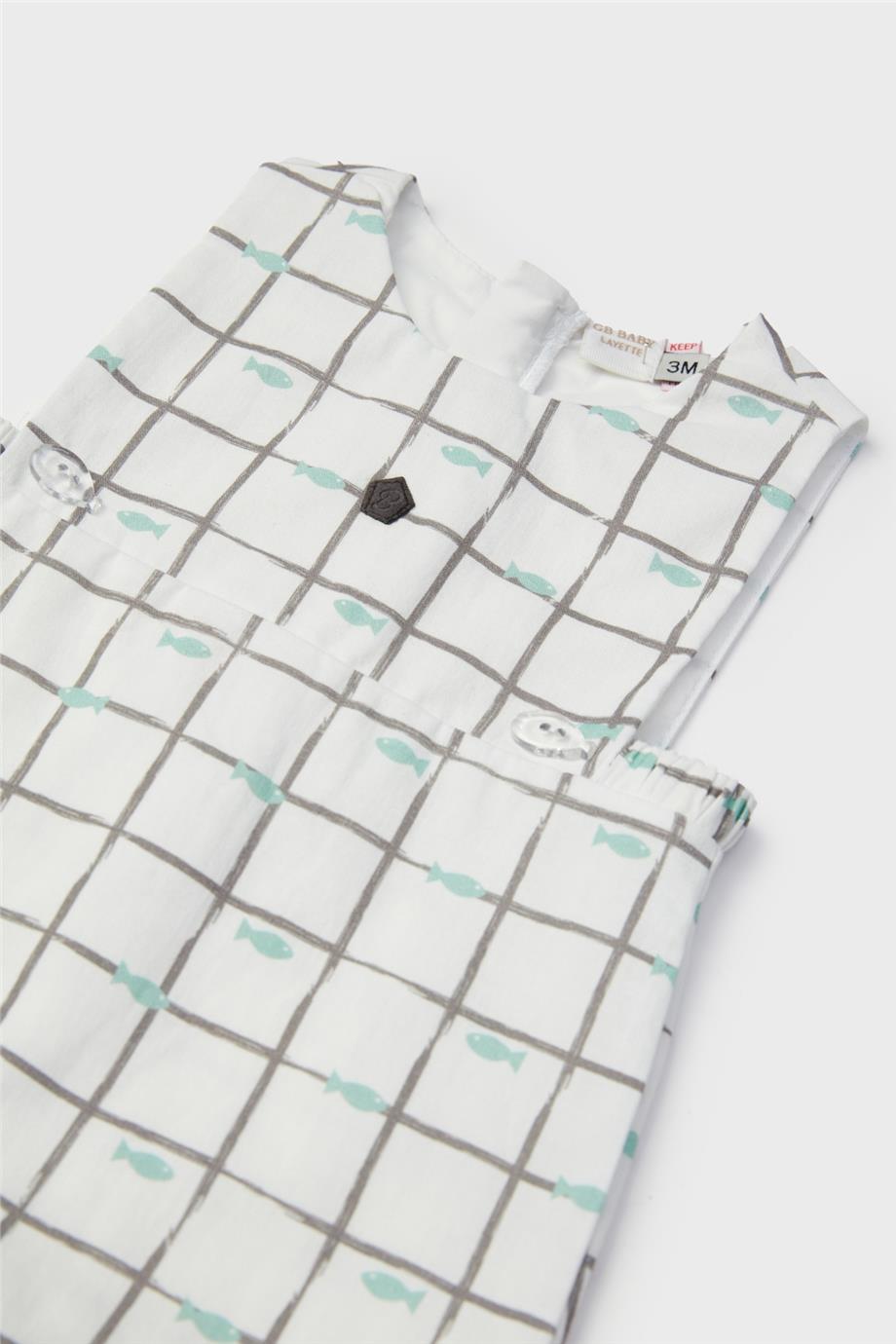 Baby Boy Patterned Overall - BgStore