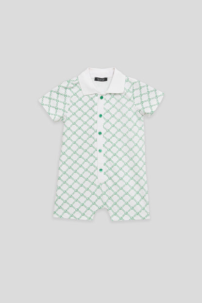 Baby Boy Patterned Overall