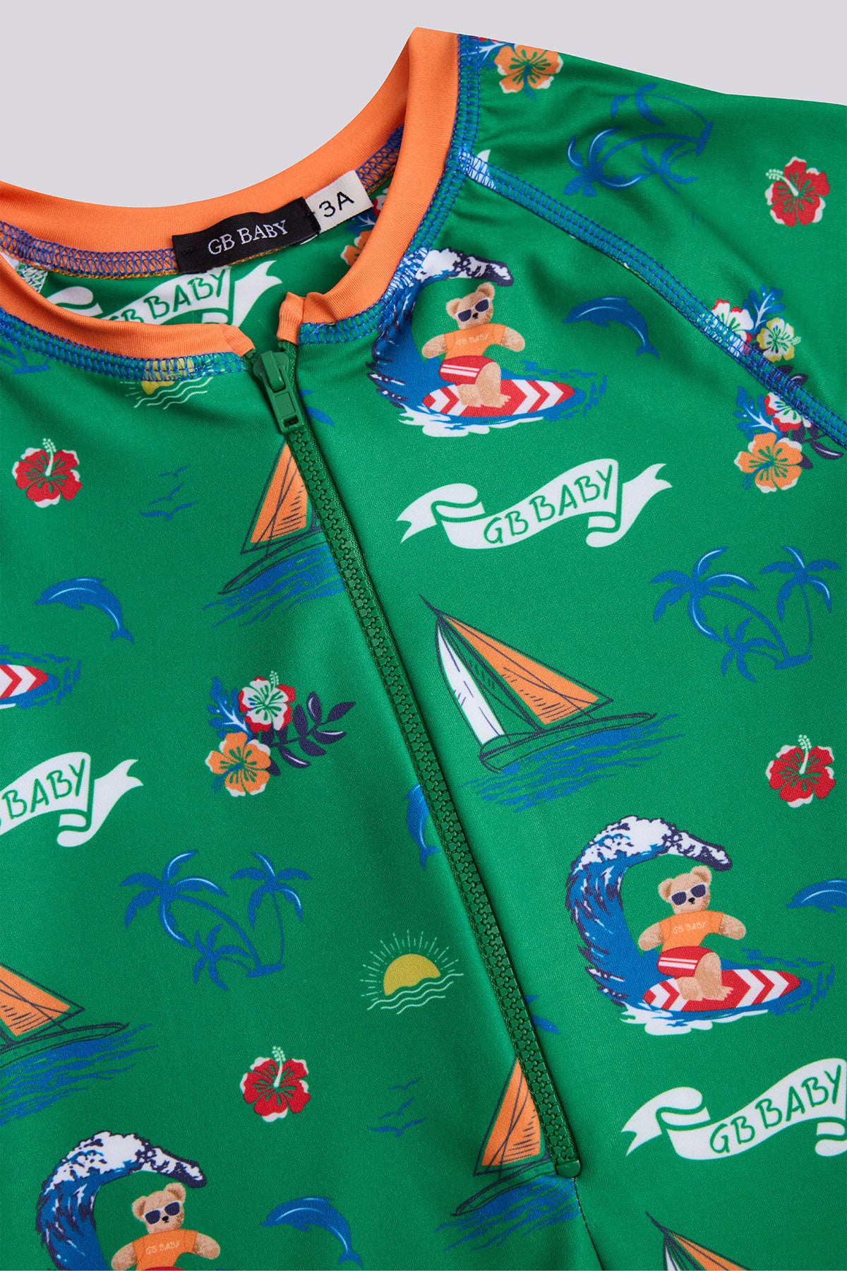 Baby Boy Patterned Swimsuit