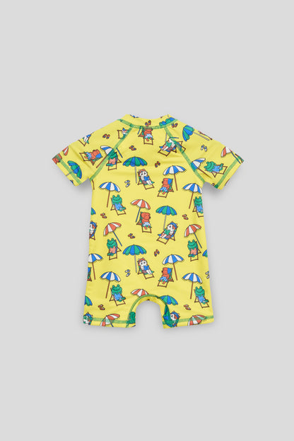 Baby Boy Patterned Swimsuit