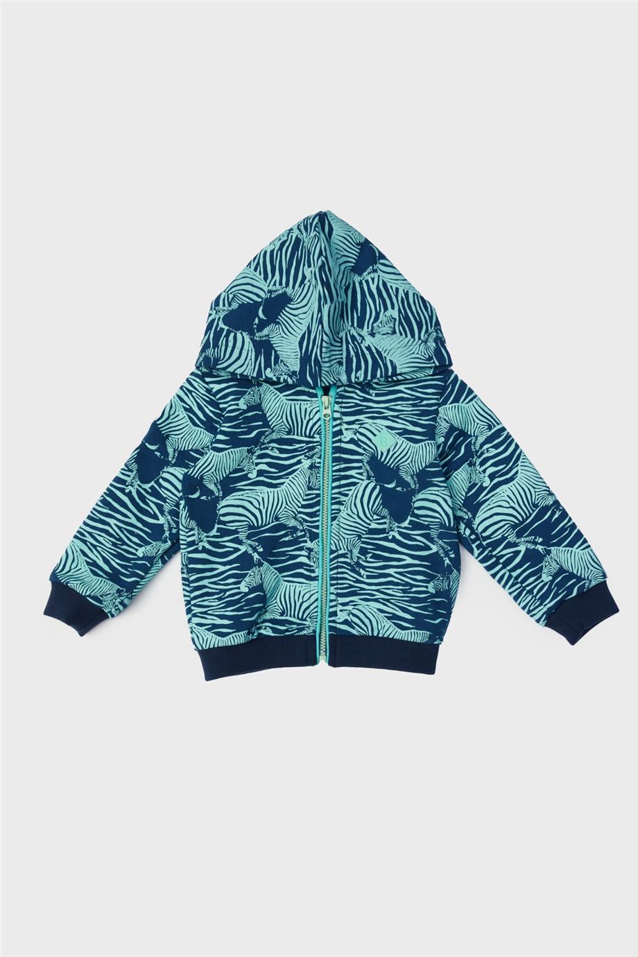 Baby Boy Patterned Tracksuit Top - BgStore