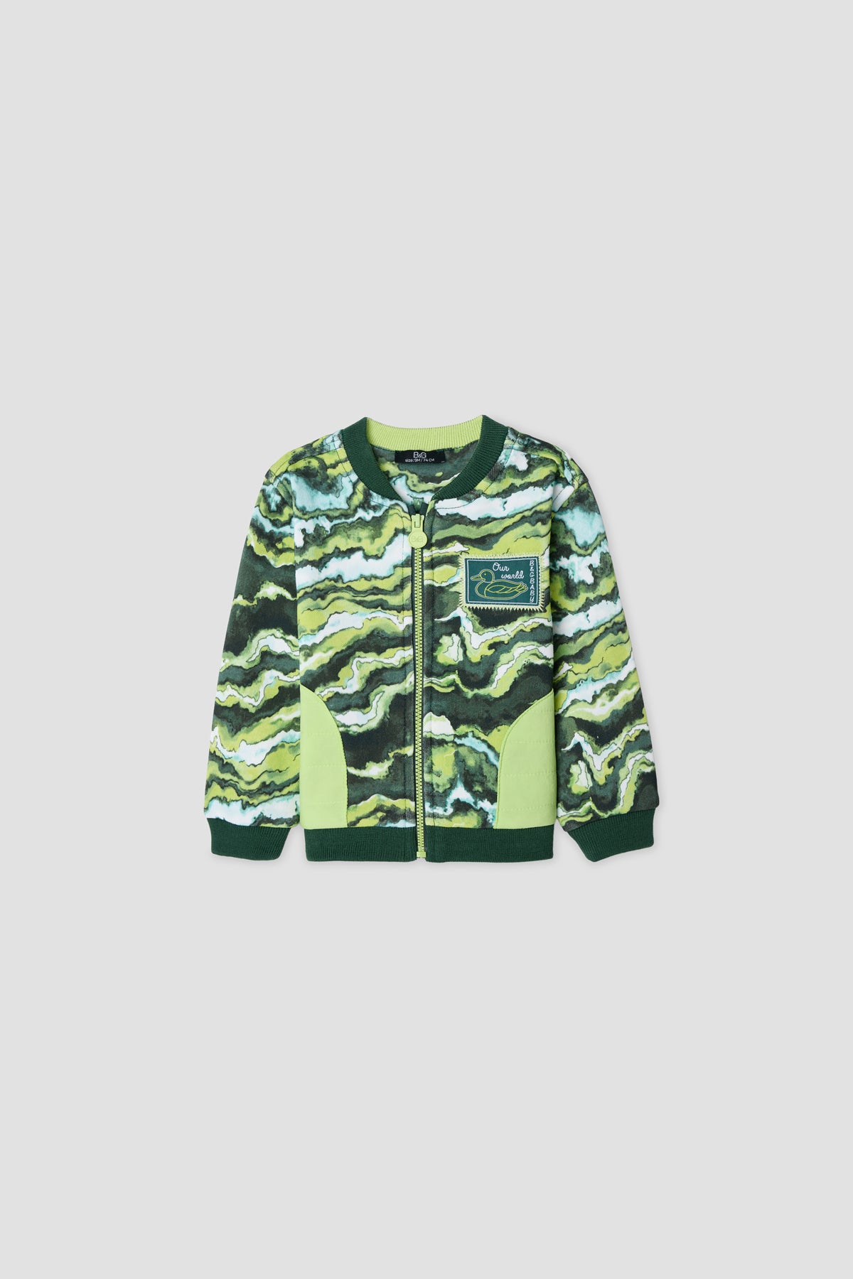 Baby Boy Patterned Tracksuit Top