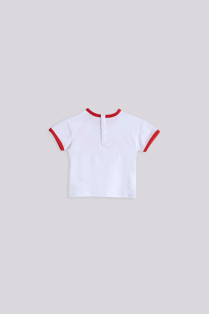 Baby Boy Red Shorts and T-shirt Set