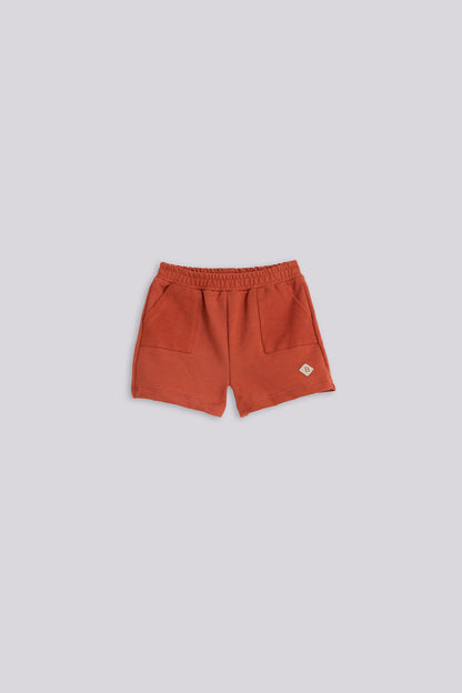 Baby Boy Tile Red Shorts