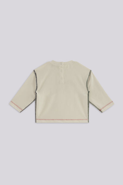 Baby Boy White Tracksuit Top