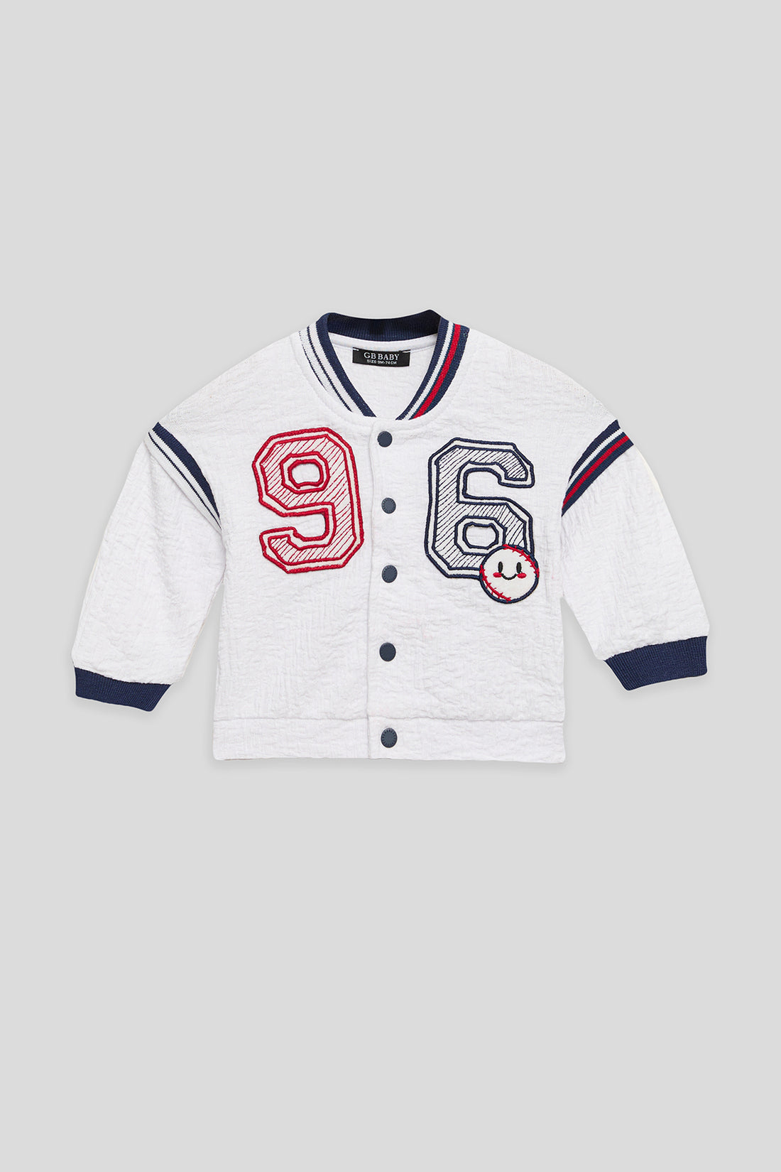 Baby Boy White Tracksuit Top