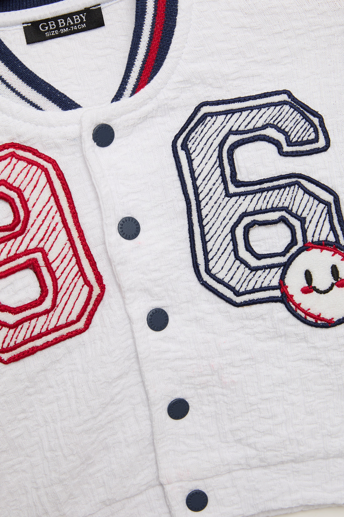 Baby Boy White Tracksuit Top