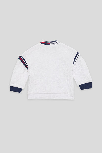 Baby Boy White Tracksuit Top