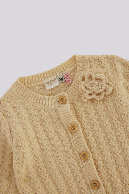 Baby Girl Beige Cardigan
