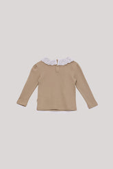 Baby Girl Beige T-Shirt - BgStore