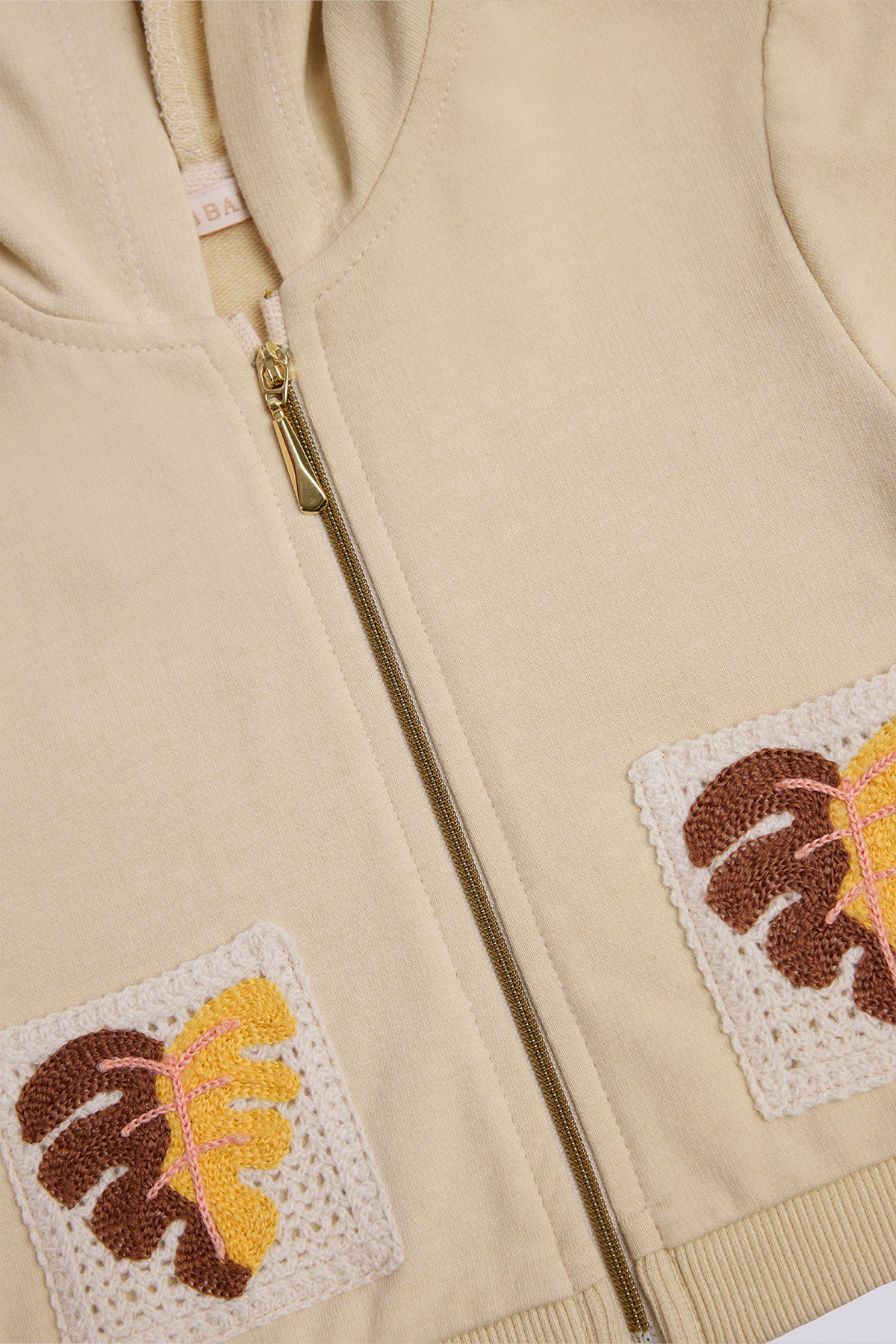 Baby Girl Beige Tracksuit Top