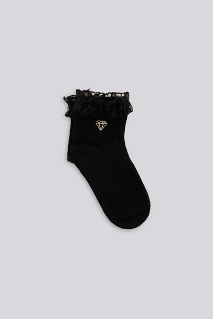 Baby Girl Black Socks