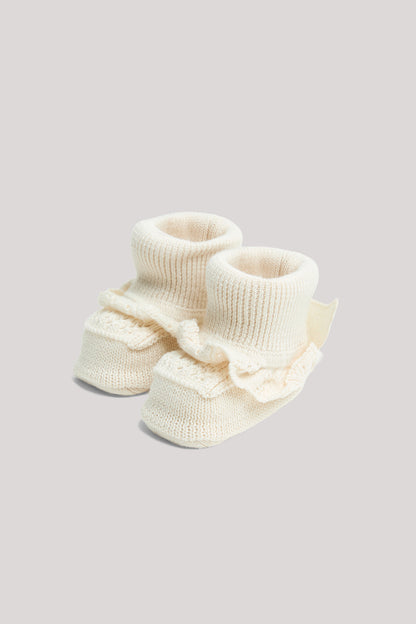 Baby Girl Ecru Bootees