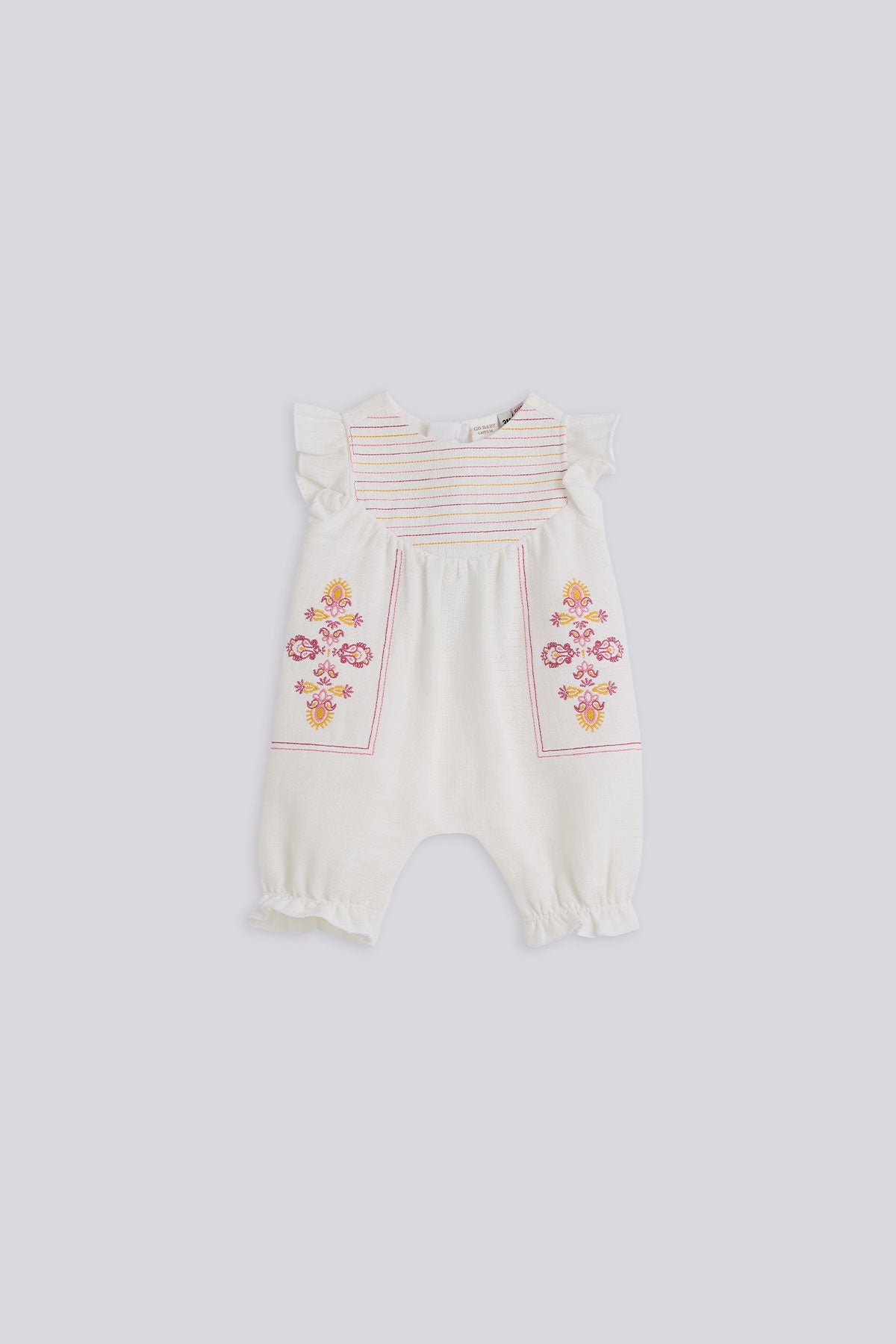 Baby Girl Ecru Overall