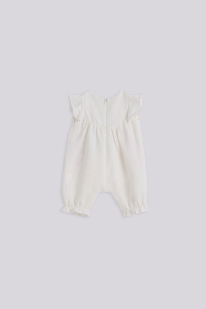 Baby Girl Ecru Overall