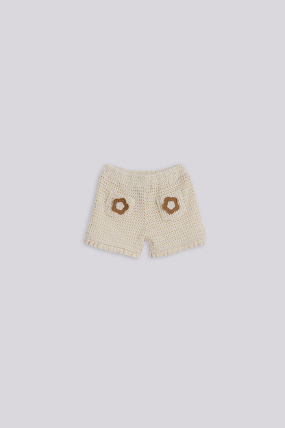 Baby Girl Ecru Shorts